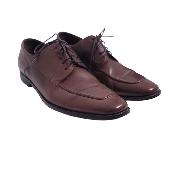 Lavorazione Artigiana Mens Brown Leather Lace Up Brogue Dress Shoes Size 11 main image 4